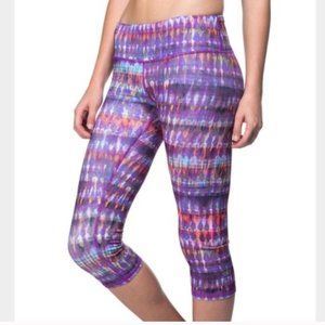 Alo Yoga purple airbrush cropped leggings